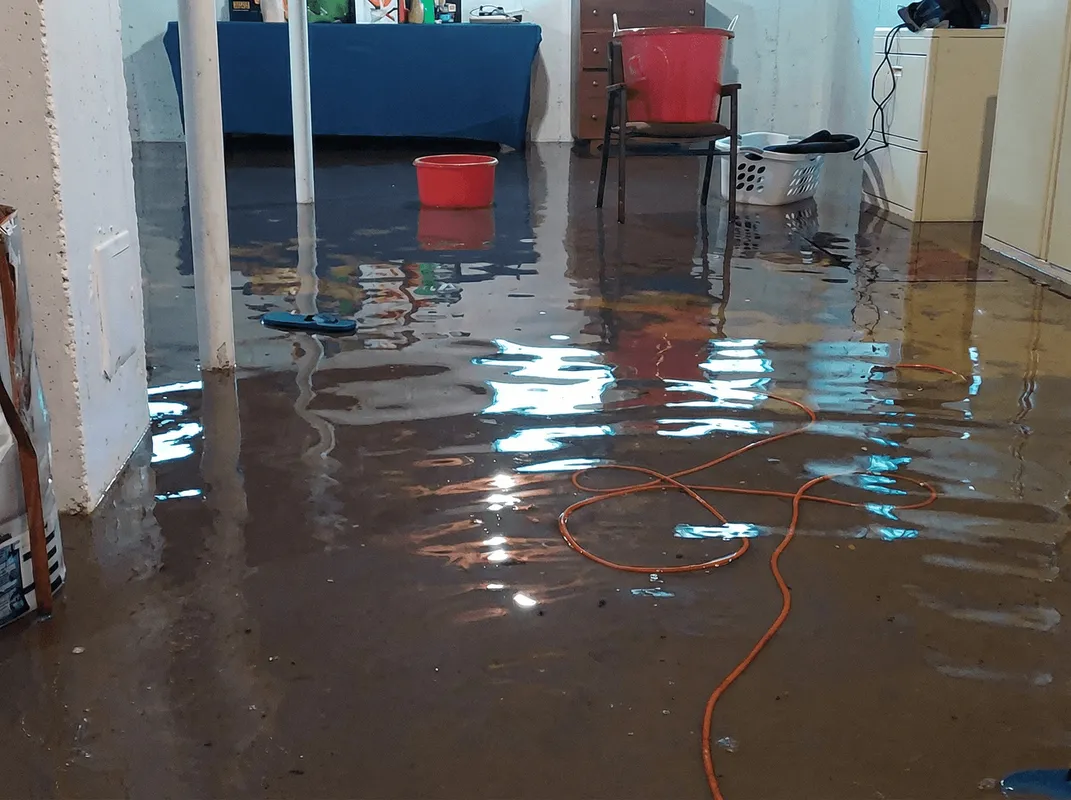 Basement with boiler, cabinets and washing machine completely flooded in Boise, ID