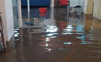 Basement with boiler, cabinets and washing machine completely flooded in Boise, ID