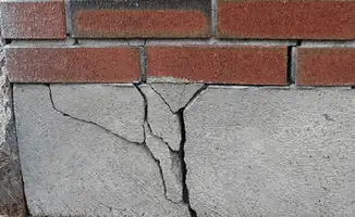 Concrete foundation with serious structural damage in Boise, ID
